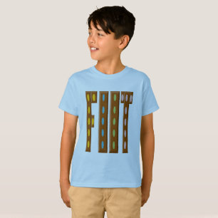 T-shirt Hanes bleu Design FOOT CHOCOLAT BONBONS