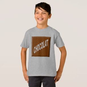 T-shirt Hanes Tagless Children Design CHOCOLAT