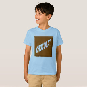 T-shirt Hanes Tagless Children Design CHOCOLAT