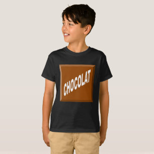 T-shirt Hanes Tagless noir enfants Design CHOCOLAT