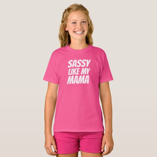T-shirt Hanes TAGLESS® pour filles (Devant entier)