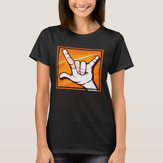 T-shirt Hang Loose Surfer Hand Symbol (Devant)
