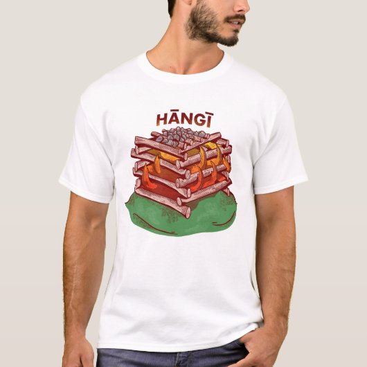 T-shirt Hangi Maori Cuisine Nourriture Kai (Devant)