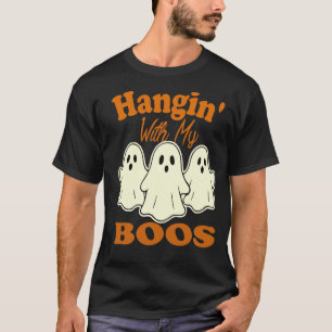 T-shirt Hangin' Avec Mes Boos - Mignonne Fantôme Halloween