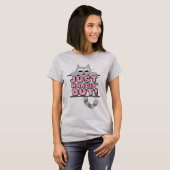 T-shirt HANGIN' SORT ! Cute Chat rose (Devant entier)