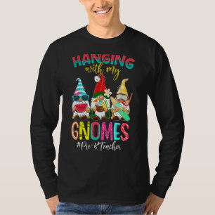 T-shirt Hanging Avec Mes Gnomes Pré K Enseignant Été Vacat