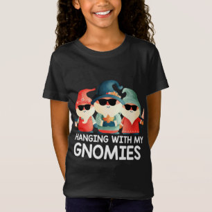 T-Shirt Hanging Avec Mes Gnomies Drôle Gnome Sunglass Chri