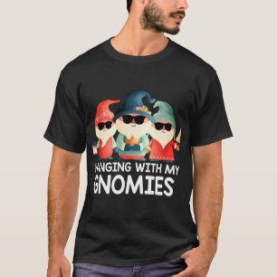 T-shirt Hanging Avec Mes Gnomies Drôle Gnome Sunglass Chri