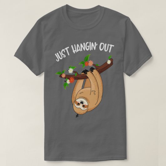 T-shirt Hanging Out Funny mignon Sloth (Design devant)