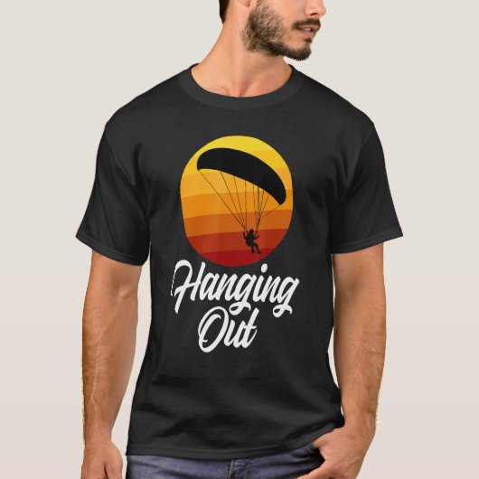 T-shirt Hanging Out Retro Women Paraglider Adventure 1 (Devant)
