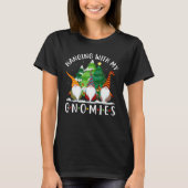 T-shirt Hanging with My Gnomies Funny Gnome Christmas Tree (Devant)