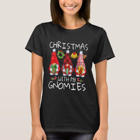 T-shirt hanging with my gnomies gnomes christmas family pa (Devant)