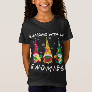 T-Shirt Hanging With My Gnomies Plaid Garden Christmas Gno