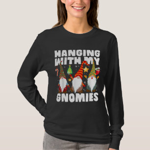 T-shirt Hanging With My Gnomies Plaid Garden Christmas Gno