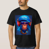 T-shirt Hangout avec singe Cool et casque, goggle (Devant)