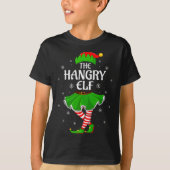 T-shirt Hangry Elf Christmas Family Girls Women Elf Squad (Devant)