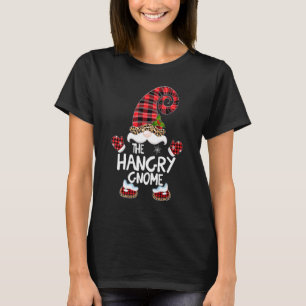 T-shirt Hangry Gnome Buffalo Plaid Matching Family Christm