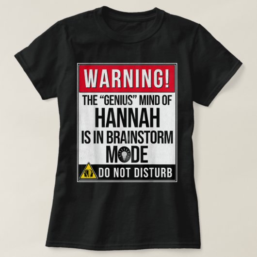 T-shirt Hannah la Reine Couronne & Nom Design - Women Call (Design devant)