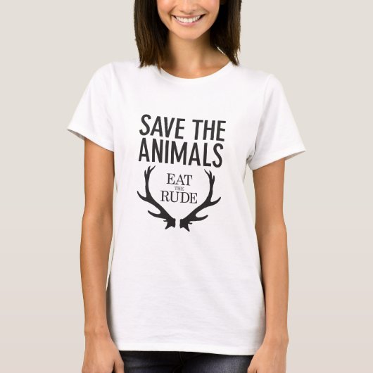 T-shirt Hannibal Lecter - mangez le grossier (sauvez les (Devant)