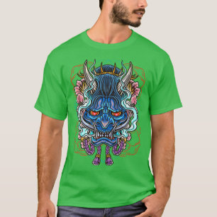 T-shirt Hannya Masque Japonais Jealous Femme Démon Sakura