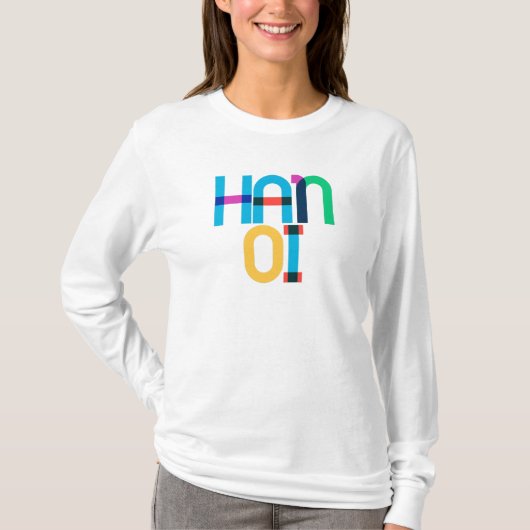 T-shirt Hanoi Vietnam Pop Art Letters (Devant)