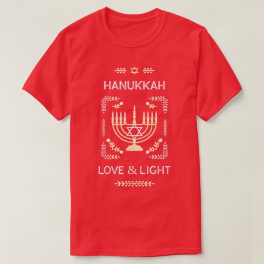T-Shirt Hanoukka Amour Et Lumière (Design devant)