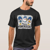 T-shirt Hanoukka blanchie 2021 Gnome Menorah Funny Channuk (Devant)