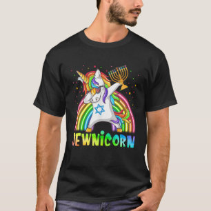 T-shirt Hanoukka Dabbing Unicorn Jewnicorn Chanukah Juif