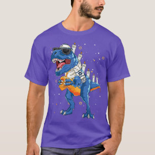 T-shirt Hanoukka Dinosaur Menorasaurus T Re Dino Chanukah