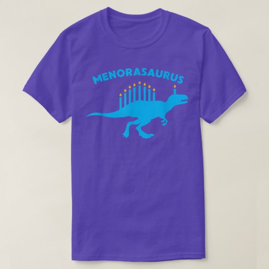 T-shirt Hanoukka Dinosaur Velociraptor Menorasaurus Funny (Design devant)