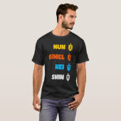T-shirt Hanoukka Dreidel Hébreu Nun Gimel Hei Shin Juif (Devant entier)