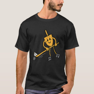 T-shirt Hanoukka Dreidel Hockey sur glace Chanukah Hommes
