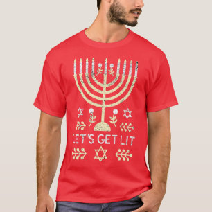 T-shirt Hanoukka drôle juive Menorah