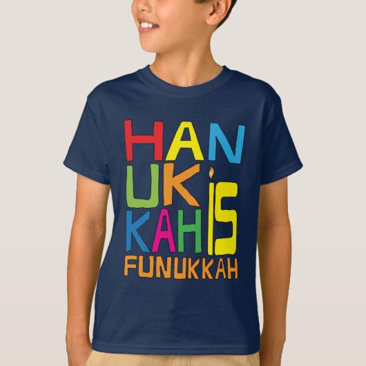 T-shirt Hanoukka est Chemise Funukkah / Chemise couleur fo (Devant)