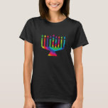 T-shirt Hanoukka Happy Chanukah Cool Tie Dye Menorah<br><div class="desc">Hanoukka : Joyeux Chanoukah,  le Cool Tie Dye    Menorah Shirt</div>