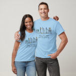 T-shirt Hanoukka heureuse de New York City NYC Chanukah<br><div class="desc">Design présente une illustration originale de plume et d'encre de divers monuments de New York, dont Statue de la Liberté, Washington Carré Arch et le Brooklyn Bridge, "habillé" pour la saison des fêtes. Idéal pour fêter Hanoukka et les fêtes juives. Ce design NYC est également disponible sur d'autres produits. Les...</div>