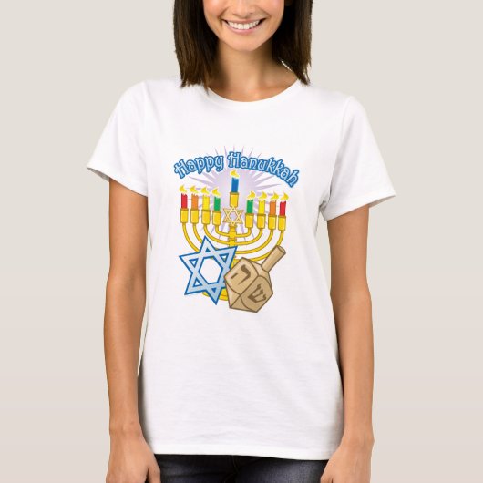 T-shirt Hanoukka heureux (Devant)