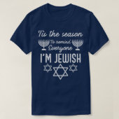 T-shirt Hanoukka je suis juif Menorah Hanoukka (Design devant)