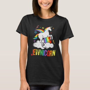T-shirt Hanoukka Jewnicorn juive Unicorn Chanukah filles