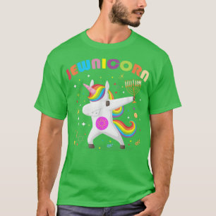 T-shirt Hanoukka Jewnicorn Unicorn Dabbing Chanukah juif