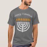 T-shirt Hanoukka Menorah Chanukah bougies juives H<br><div class="desc">T-shirt Hanoukka Menorah Chanukah bougies juifs Tee.</div>