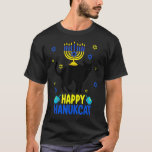 T-shirt Hanoukka Menorah Chat Meowzel Tov Chanukah Juif<br><div class="desc">Hanoukka Menorah Chat Meowzel Tov Chanukah Juif</div>