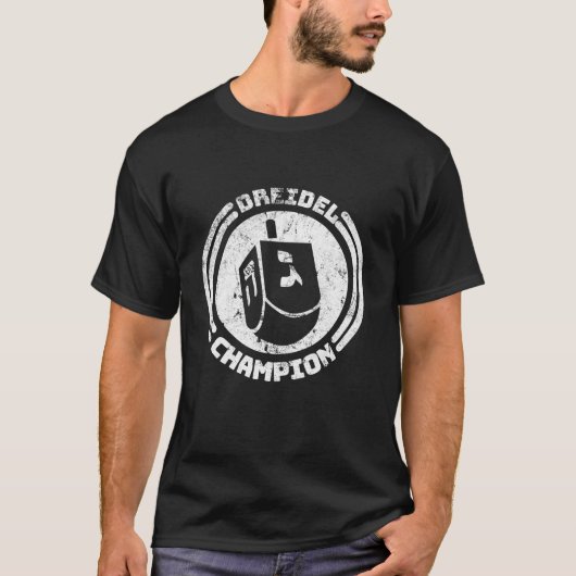 T-shirt Hanoukka Menorah Dreidel Champion Hanoukka (Devant)