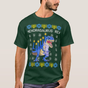 T-shirt Hanoukka Menorasaurus Re Menorah Ugly Hanoukka
