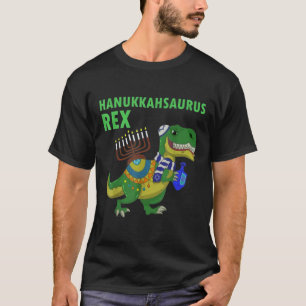 T-shirt Hanoukka Saurus Rex Funny T Rex Dinosaur Hanoukka