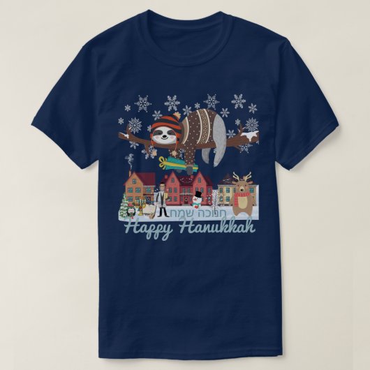 T-shirt Hanoukka Sloth (Design devant)