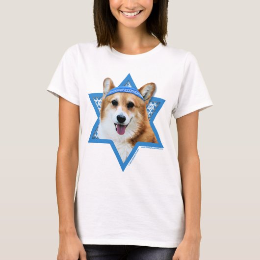 T-shirt Hanoukka Star of David - Corgi - Owen (Devant)