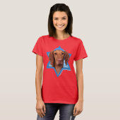 T-shirt Hanoukka Star of David - Vizsla - Reagan (Devant entier)