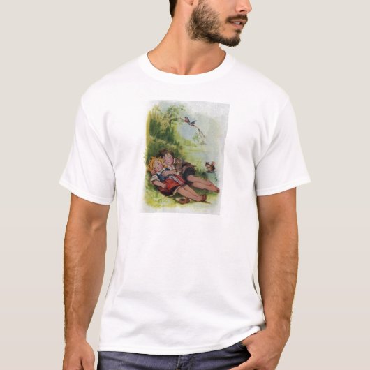 T-shirt Hansel et Gretel dormant dans les bois (Devant)