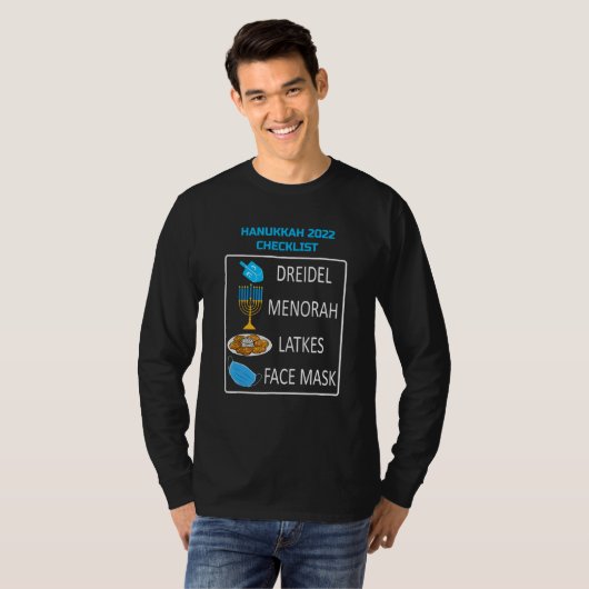 T-shirt Hanukkah 2022 Checklist Chanukah Pajama Jewish Chr (Devant entier)